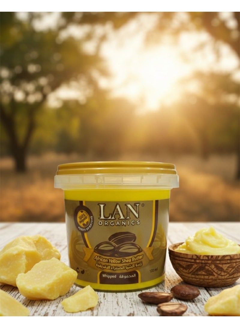 لان اورجنيك قطعتين من زبدة الشيا الصفراء الأفريقية - 100 مل - Image 3